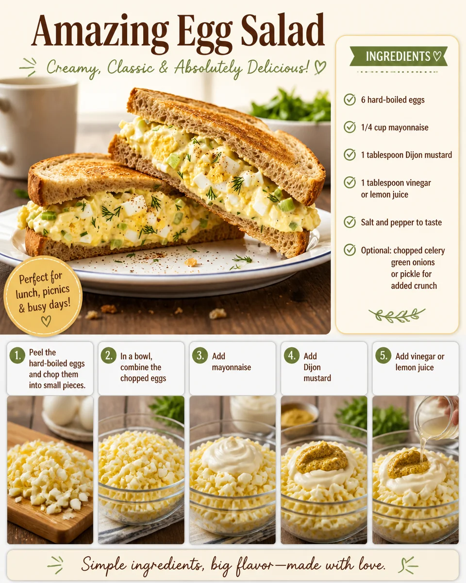 Delicious egg salad served in a bowl with garnish.