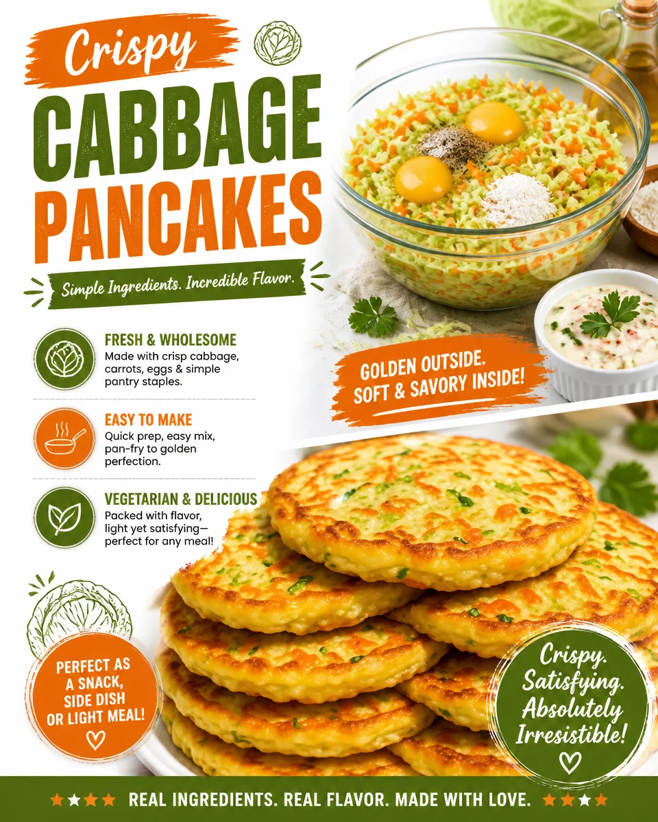 Crispy cabbage pancakes served on a plate with dipping sauce
