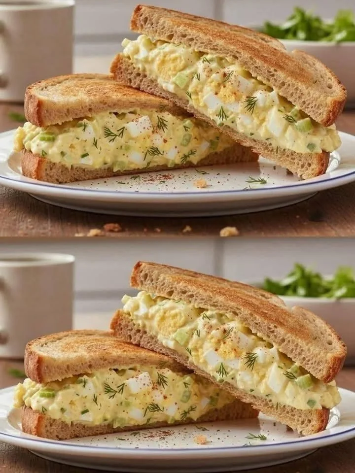 Bowl of easy egg salad made with boiled eggs and seasonings